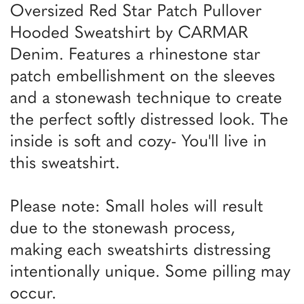 Carmar Oversized Star Patch Distressed Hoodie - S… - image 8